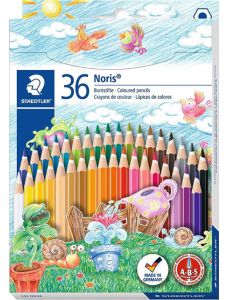 Комплект цветни моливи Staedtler Noris Club, 36 цвята