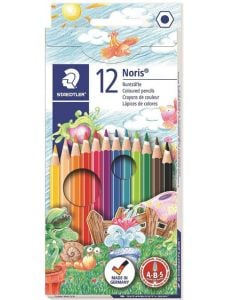 Комплект цветни моливи Staedtler Noris Club, 12 цвята