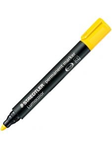 Перманентен маркер Staedtler Lumocolor с объл връх, жълт