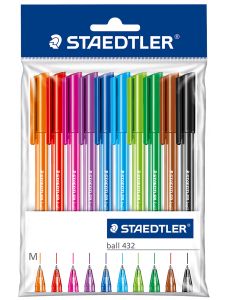 Комплект разноцветни химикалки Staedtler, 10 бр.