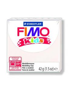 Полимерна глинa за моделиране Fimo Kids, цвят бял