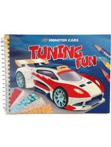 Джобна книжка за оцветяване Monster Cars Tuning Fun