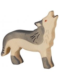 Дървена фигурка Holztiger - Виещ вълк