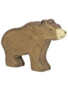 Дървена фигурка Holztiger - Кафява мечка