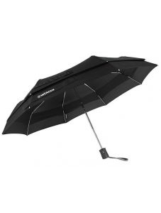 Черен чадър Wenger Rubberstyle с двойна стряха