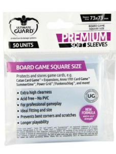 Протектори за карти Ultimate Guard Premium Soft Sleeves Square, 50 бр.