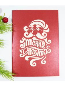 Поздравителна картичка Kiriori Дядо Коледа с шейна