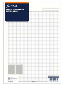 Пълнител за тефтер Filofax Classic  A4 - листа на квадратчета