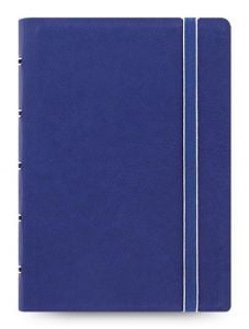 Тефтер Filofax Notebook Classic Pocket Blue със скрита спирала, ластик и линирани листа