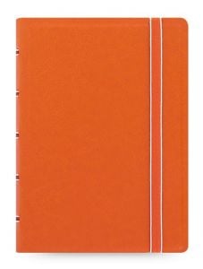 Тефтер Filofax Notebook Classic Pocket Orange със скрита спирала, ластик и линирани листа