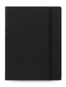 Тефтер Filofax Notebook Classic A5 Black със скрита спирала, ластик и линирани листа