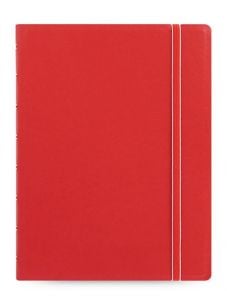 Тефтер Filofax Notebook Classic A5 Red със скрита спирала, ластик и линирани листа