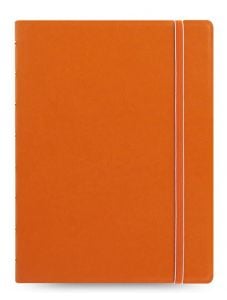 Тефтер Filofax Notebook Classic A5 Orange със скрита спирала, ластик и линирани листа