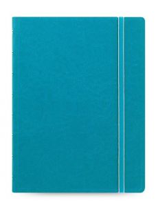 Тефтер Filofax Notebook Classic A5 Aqua със скрита спирала, ластик и линирани листа
