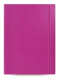Тефтер Filofax Notebook Classic A4 Fuchsia със скрита спирала, ластик и линирани листа