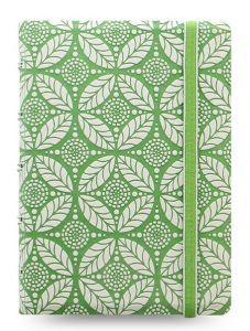 Тефтер Filofax Notebook Impressions Pocket Green and White със скрита спирала и линирани листа