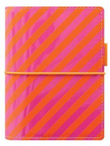 Органайзер Filofax Domino Patent Orange/Pink Stripes Pocket