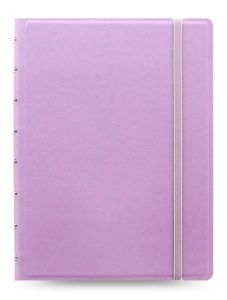 Тефтер Filofax Notebook Classic Pastels A5 Orchid със скрита спирала, ластик и линирани листа