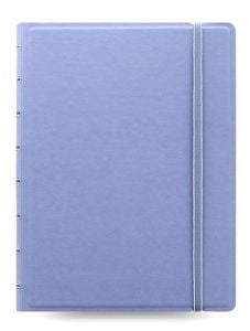 Тефтер Filofax Notebook Saffiano A5 Vista Blue със скрита спирала, ластик и линирани листа