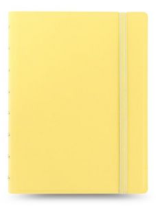 Тефтер Filofax Notebook Classic Pastels A5 Lemon със скрита спирала, ластик и линирани листа