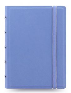 Тефтер Filofax Notebook Classic Pastels Pocket Vista Blue със скрита спирала, ластик и линирани листа