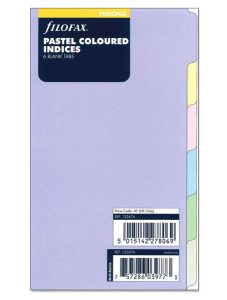 Пълнител за органайзер Filofax Personal - Разноцветни разделители в пастелни тонове