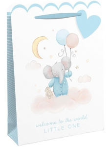 Подаръчна торбичка Eurowrap - Бебешка слон, за момче, средна