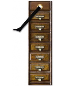 Книгоразделител с панделка Academia - Vintage drawers