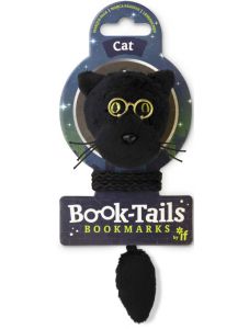 Плюшен книгоразделител с опашка - Черна котка