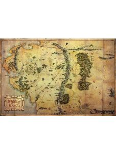 Макси плакат Pyramid - The Hobbit (Journey Map)