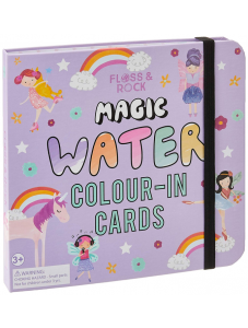 Детски карти за оцветяване Floss & Rock Magic Water - Fairy Unicorn