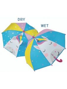 Детски магически чадър Floss & Rock, 3D Colour Changing Umbrella, Rainbow Unicorn - Еднорог