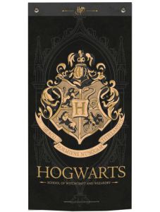 Текстилен банер за стена Harry Potter Hogwarts, черен