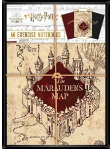 Комплект тефтерчета Harry Potter Icons & Map A6, 3 бр.
