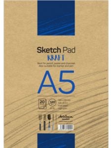 Скицник Drasca Sketch Pad Kraft A5, 20 листа