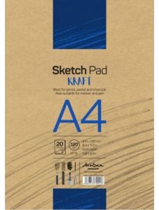 Скицник Drasca Sketch Pad Kraft A4, 20 листа