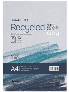 Скицник Drasca Recycled Drawing Pad Grey, A4 20 листа