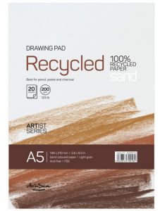 Скицник Drasca Recycled Drawing Pad Sand, A5 20 листа