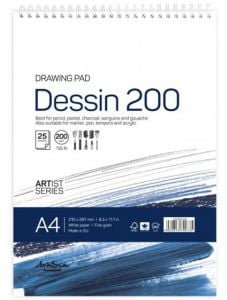 Скицник Drasca Dessin Drawing Pad А4, 25 листа