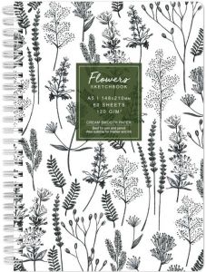 Скицник Drasca Flowers: Билки, A5 60 листа, зелен