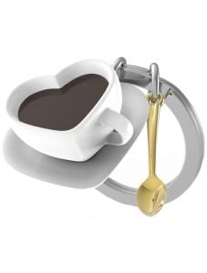 Ключодържател Metalmorphose - Heart Coffee Cup