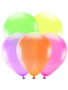 Комплект неонови балони PartyDeco, 5 бр.