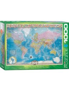 Пъзел Eurographics - Карта на света, 1000 части