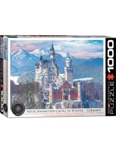 Пъзел Eurographics - Замъкът Нойшванщайн през зимата, 1000 части

