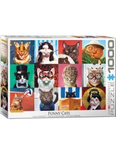Пъзел Eurographics - Забавни котки, 1000 части