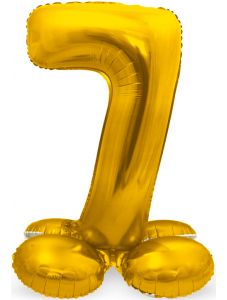 Стоящ златен фолиев балон Folat, цифра 7