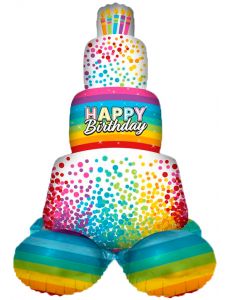 Стоящ фолиев балон Folat - Торта Happy Birthday