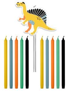 Свещи за рожден ден Folat - Динозаври, 11 бр.