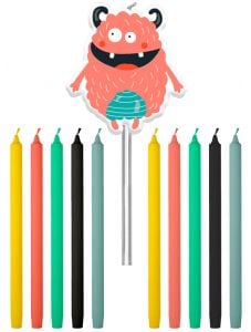 Свещи за рожден ден Folat - Monsters Bash, 11 бр.