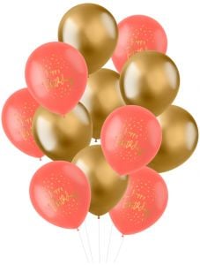 Комплект балони Folat - Golden Dusk, 12 бр.